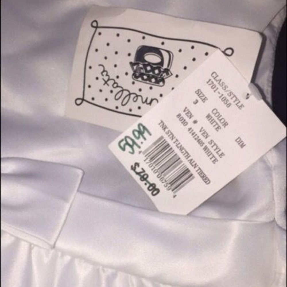 3T girls white brand new party dress - Picture 2 of 5